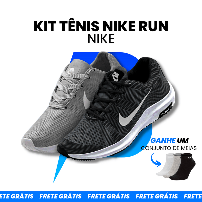 Kit 2 Tênis Academia + Brinde Smartwatch