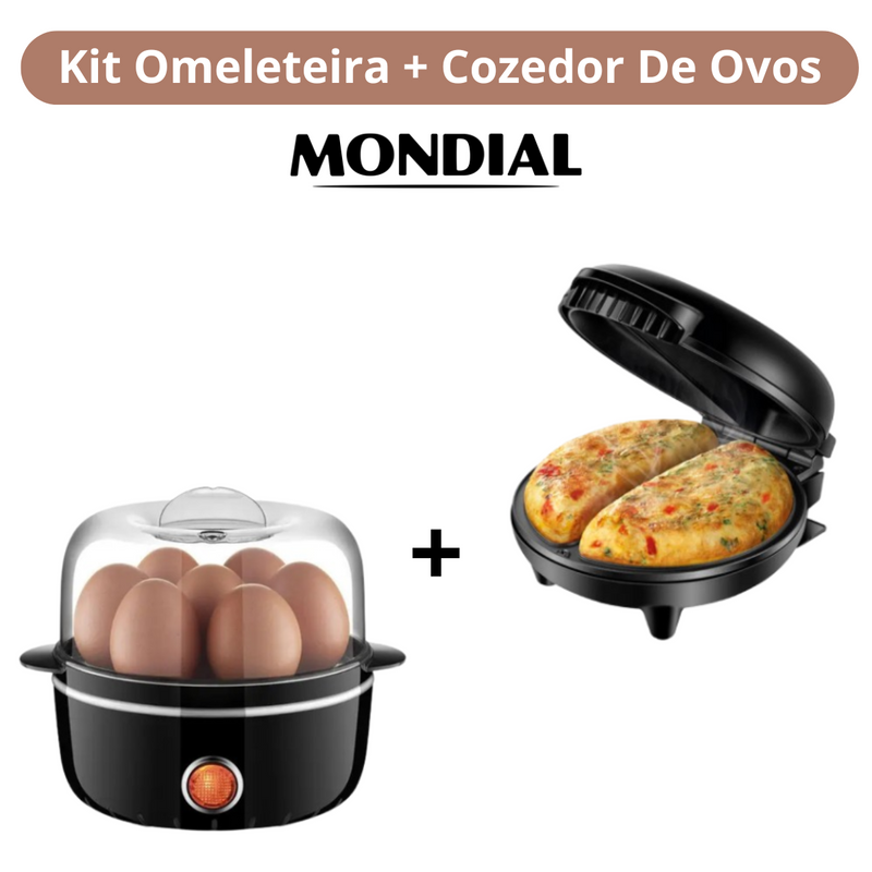 Kit Omeleteira + Cozedor de Ovos Моndіаl