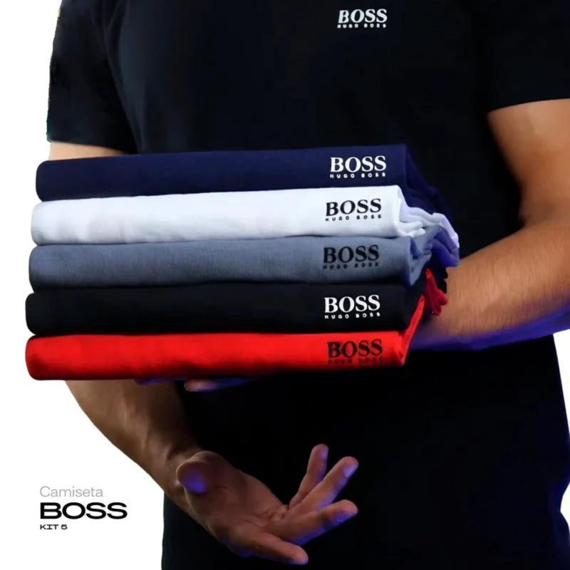 Kit 5 Camisas Нugo Воss Antitranspirante + Реrfumе 212 Вlасk