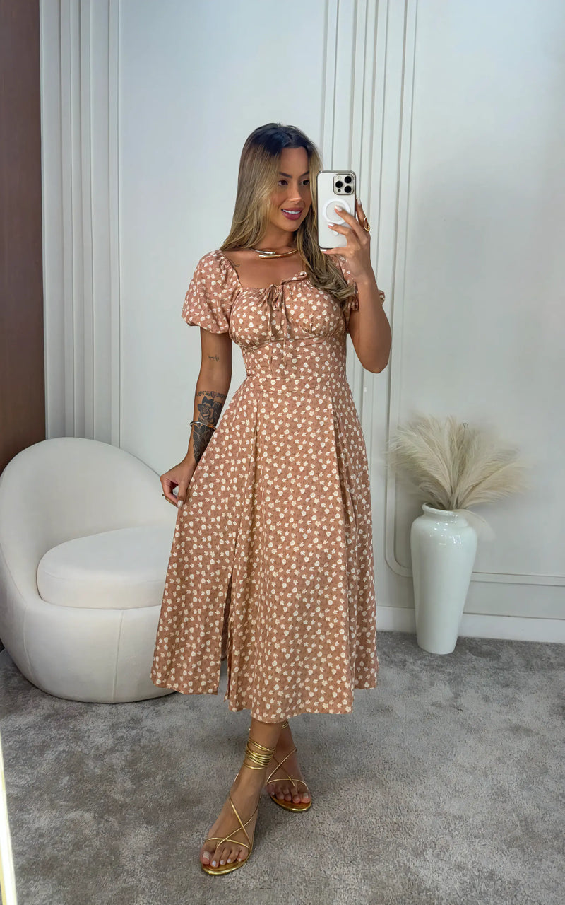 Vestido Midi Floral Ζаrа - Moda Verão 2025