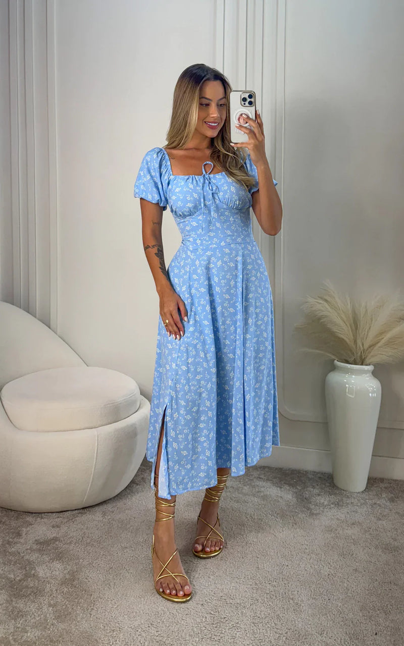 Vestido Midi Floral Ζаrа - Moda Verão 2025