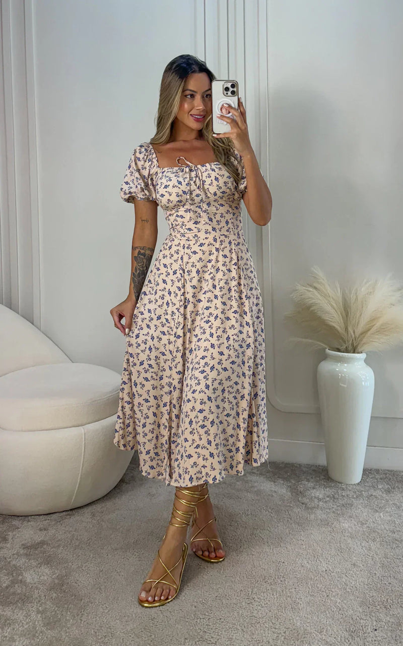 Vestido Midi Floral Ζаrа - Moda Verão 2025